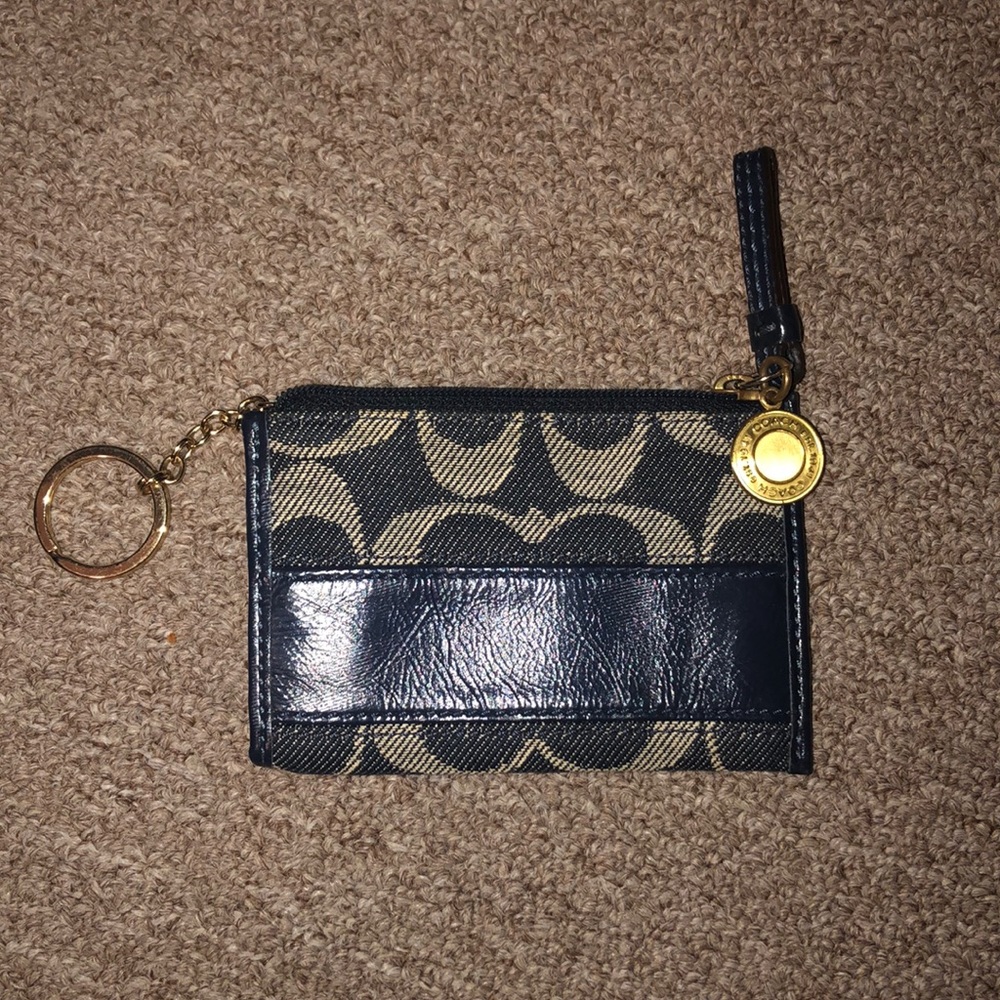 Coach Denim Coin Purse/Keychain/Card Holder